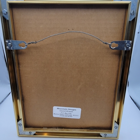 Mountain Images Laurel Krause Framed Feather Art 5” by 7” Tall. Signed. 1992. - Picture 8 of 8